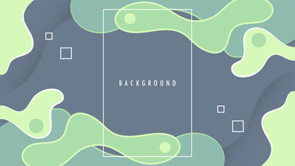 Green Gradient Wavy Curve Background. Design Graphic Vector EPS10