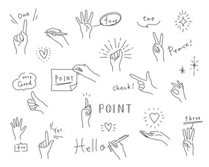 おしゃれな手の手描きイラストのセット ポーズ ピース 注目 Good 書く 持つ ポイント 1 Wall Mural Yugoro おしゃれな手の手描きイラストのセット ポーズ ピース 注目 Good 書く 持つ ポイント 1 Wall Mural Yugoro