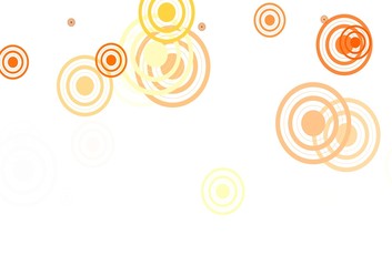 Light Orange vector background with spots, lines.