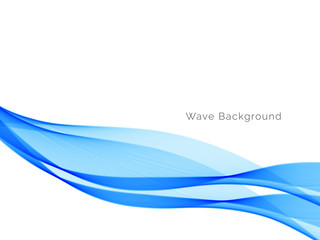 Obraz premium Modern blue wave background for business presentation