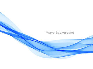 Naklejka premium Blue wave design abstract background