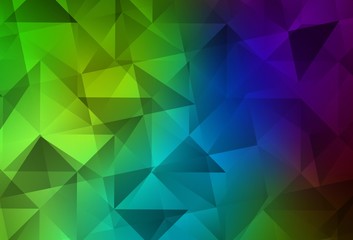 Dark Multicolor vector low poly background.