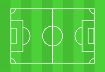 MobileGreen football field template. Sports soccer field vector background. Vector illustration EPS 10.