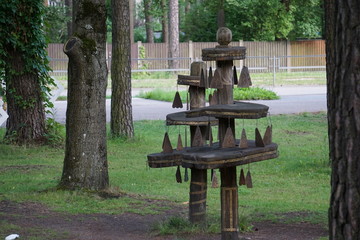 old wooden bench in the park