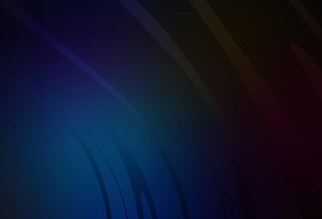Fototapeta premium Dark BLUE vector texture with bent lines.