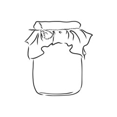 village jar, vector sketch illustration. hand drawing