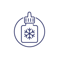 antifreeze or coolant bottle line icon