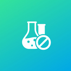 Chemical free, no additives vector icon