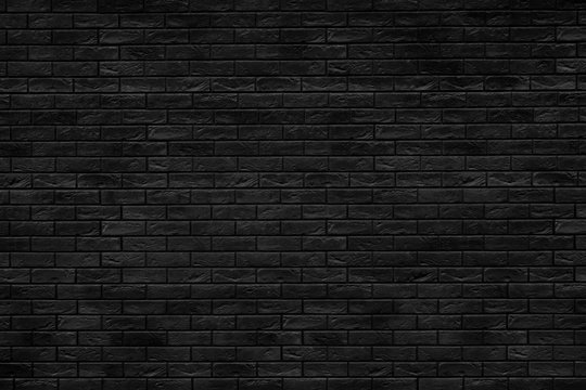 Black brick building wall. Interior of a modern loft. Background for design and interview recording. © sandipruel