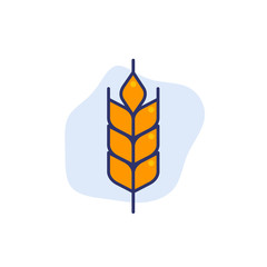wheat vector icon with outline