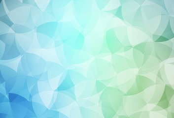 Light Blue, Green vector background with abstract shapes.