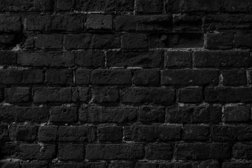 Black brick building wall. Interior of a modern loft. Background for design and interview recording.