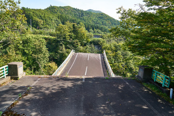 岩手県一関市　国道342号　祭畤大橋の廃墟
