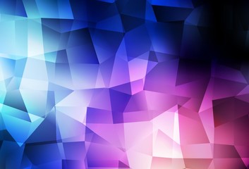 Obraz premium Dark Blue, Red vector shining triangular background.