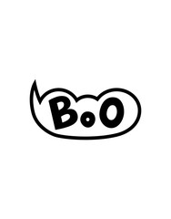 Boo. Halloween exclamation. Isolated icon in speech bubble.