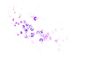 Light Pink, Blue vector backdrop with rainbows, clouds.