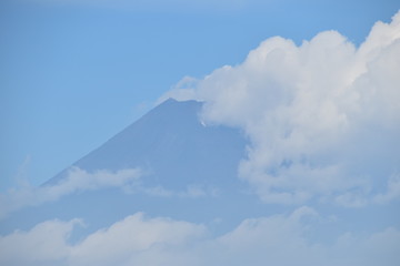 Fototapeta na wymiar Mount Fuji with clouds in Shizuoka Prefecture