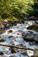 Gebirgsbach, Seisenbergklamm und Weißbach in Weißbach bei Lofer, Austria
