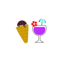 ice cream cones and drinks, cold, beverage, water