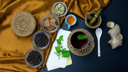 Indian home remedy health drink 
with all ingredients for cold or any viral fever during pandemic