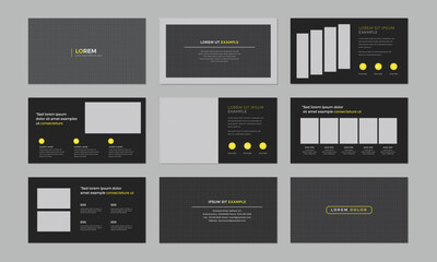 Black Minimal Powerpoint Slides Presentation Design Template