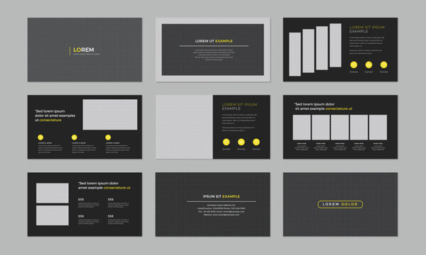 Black Minimal Powerpoint Slides Presentation Design Template