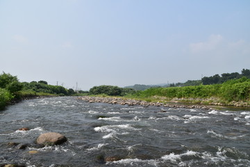 Fototapeta na wymiar The river in Yamanashi prefecture, Japan