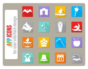 halloween icon set