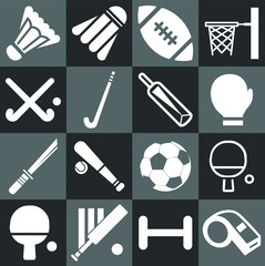 sport icons set
