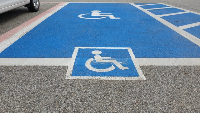 Parking sign for the disabled in Korea
