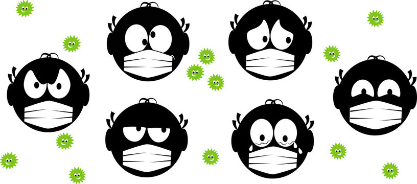 Emoticonos con Mascarilla