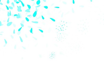 Light Green vector abstract background with leaves.