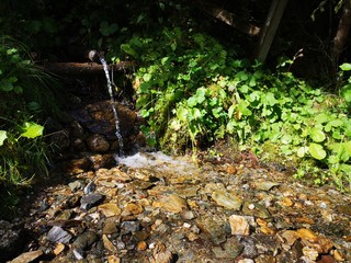 Waterfall Wasserfall, Fountain Springbrunnen, Spring water source Springbrunnen, Icecold eiskalt, Fresh frisch