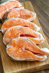 Steaks of Arctic char