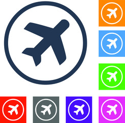 Obraz premium airplane icons set