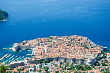 Naklejka premium City of Dubrovnik, bird view