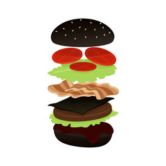 black burger