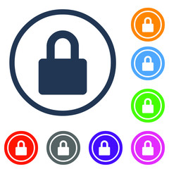 lock icon vector illustration