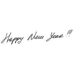 Happy new year calligraphy. Happy new year hand lettering.