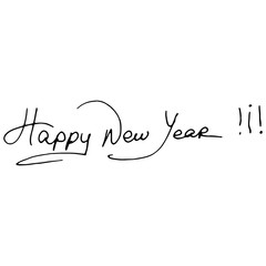 Happy new year calligraphy. Happy new year hand lettering.