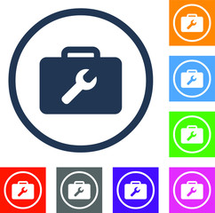 vector icon of tool bag