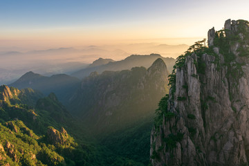Prachtige bergen in Huangshan Anhui China