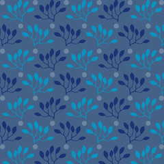 Fabric texture with lines, leaves and flowers.