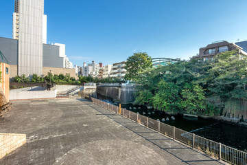 目黒川の船入場調節池と川の資料館