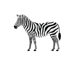 Zebra logo. Isolated zebra on white background