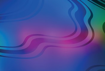 Dark Pink, Blue vector glossy abstract backdrop.