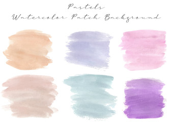 Pastels Watercolor Patch Background
