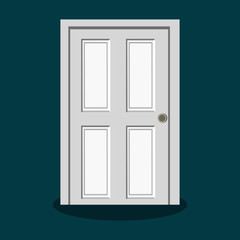 Closed door. house and rooms door. Building interior and exterior architectural element. vector illustration