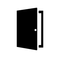 open Door Icon in trendy isolated on white background. Open door symbol for web site design