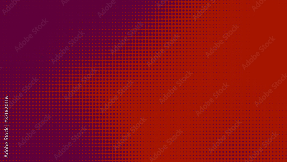 Poster dots halftone red purple color pattern gradient texture with technology digital background. dots pop